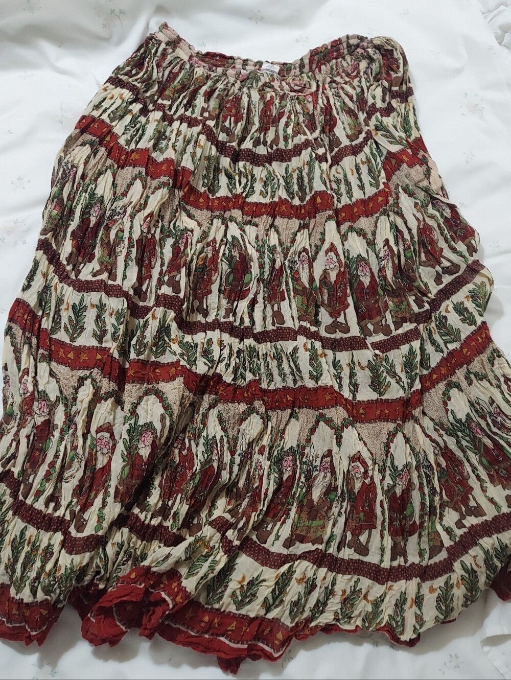 Style New York Free Size Christmas Skirt Elves Mistletoe